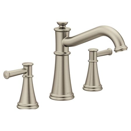 MOEN Two-Handle Roman Tub Faucet Brushed Nickel T9023BN